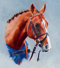 Load image into Gallery viewer, Arabian racehorse Vulkain Du Clos. Newbury Racecourse.
