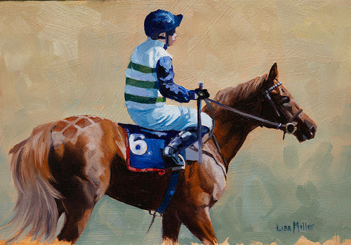 oil painting of racehorse Zavateri