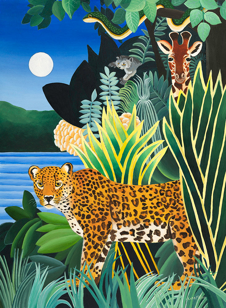 African Jungle (revisited) original acrylic painting