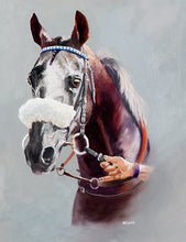 Load image into Gallery viewer, Arabian racehorse Abhar. Newbury Racecourse
