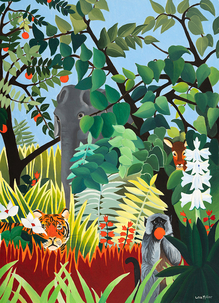 Indian Jungle (revisited) original acrylic painting